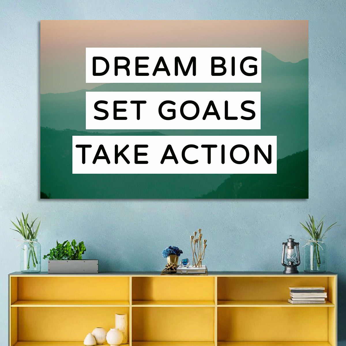 Dream Big Set Goals Wall Art