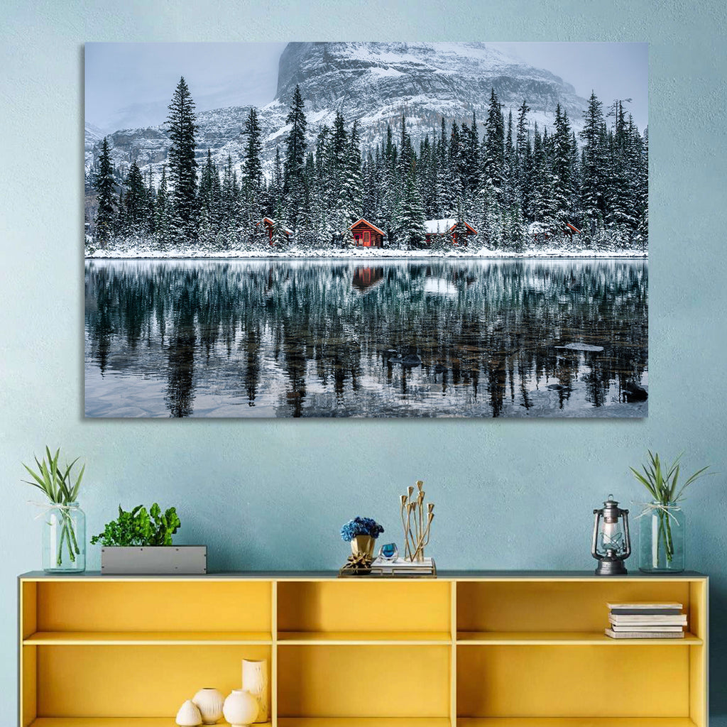 Lake O Hara Winter Reflection Wall Art
