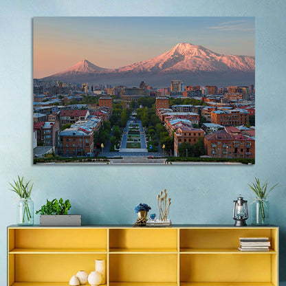 Sunset Over Mount Ararat from Yerevan Wall Art