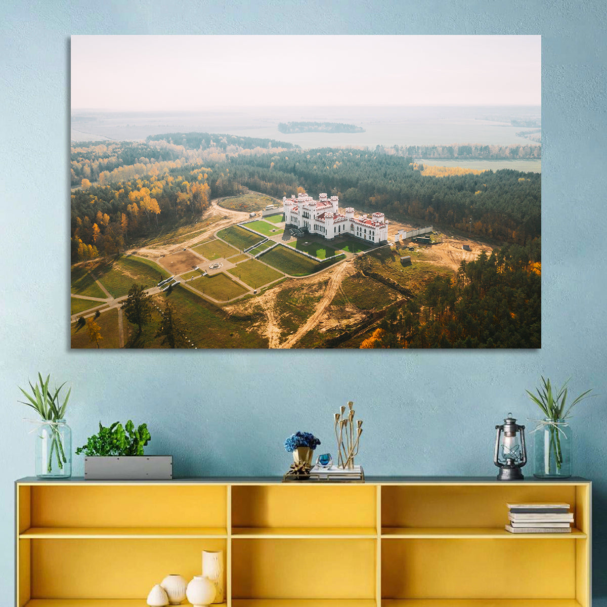 Kosava Castle Aerial View Wall Art