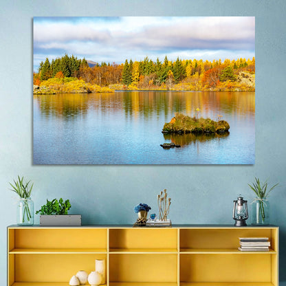 Autumn at Lake Myvatn Wall Art