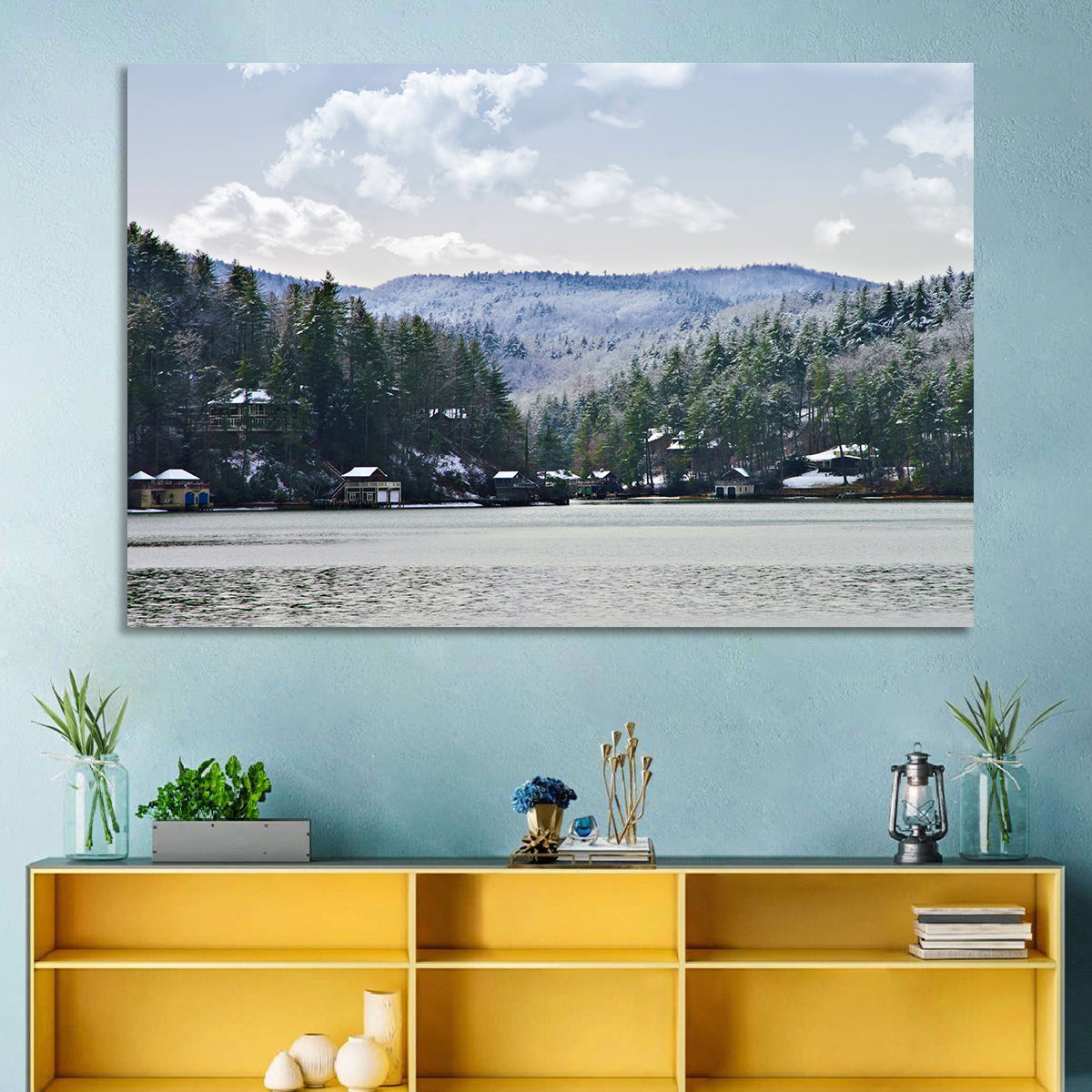 Lake Rabun Winter Scene Wall Art