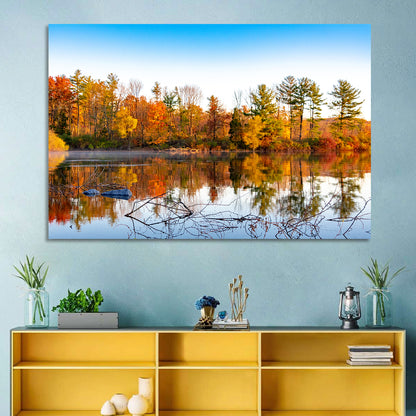 Lake Nockamixon Autumn Reflection Wall Art