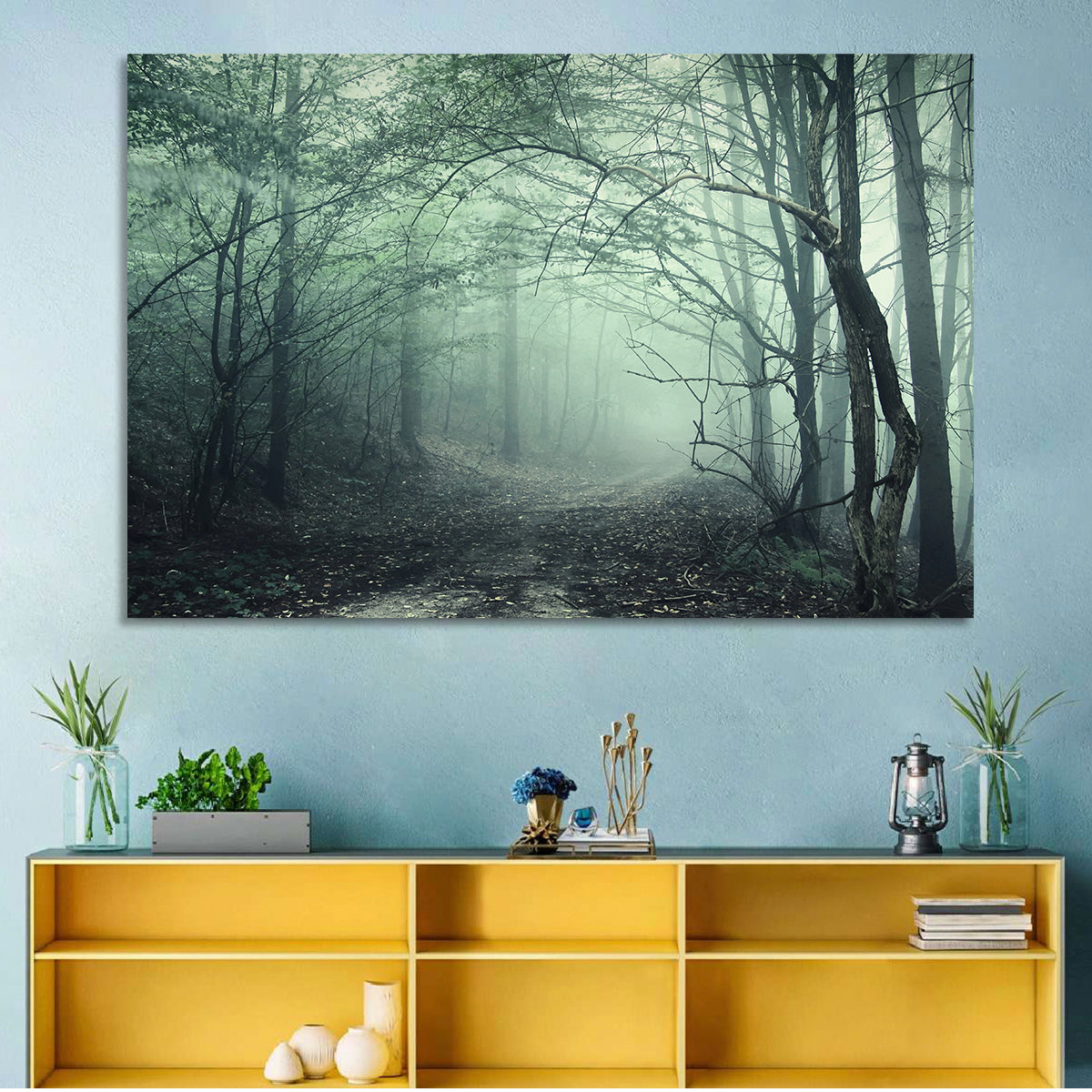 Misty Forest Path Wall Art