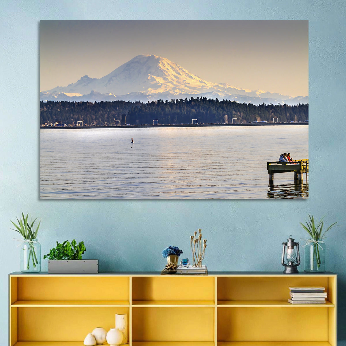 Mount Rainier Over Lake Washington Wall Art
