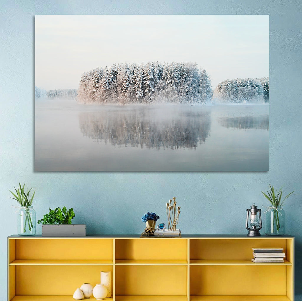 Misty Karelia Lake Wall Art