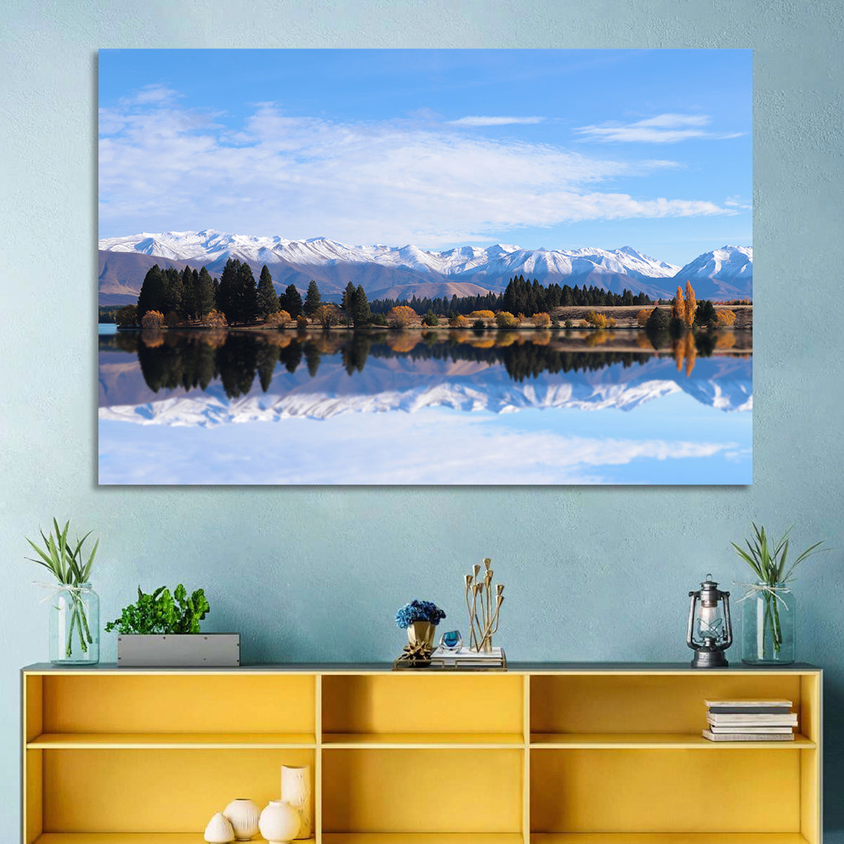 Ruataniwha Lake Reflection Wall Art