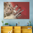 Wooden Boats on Lake Retba Wall Art
