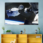 Crew Dragon Docking with Iss Wall Art
