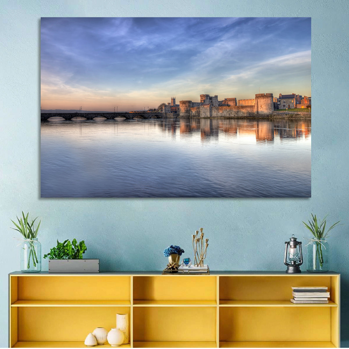 King John's Castle at Sunset Wall Art