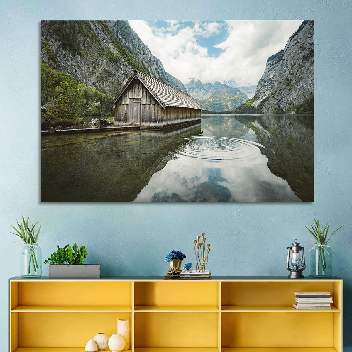 Königssee Boathouse at Obersee Wall Art