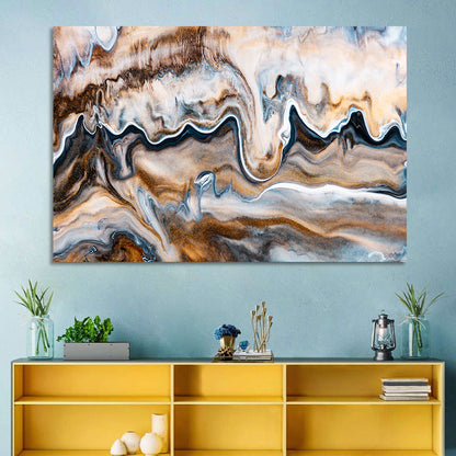 Marbled Gold Swirl Wall Art