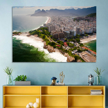 Ipanema Coast Aerial View Wall Art