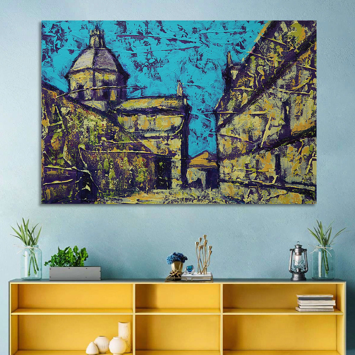 Las Agustinas Alleyway Abstraction Wall Art