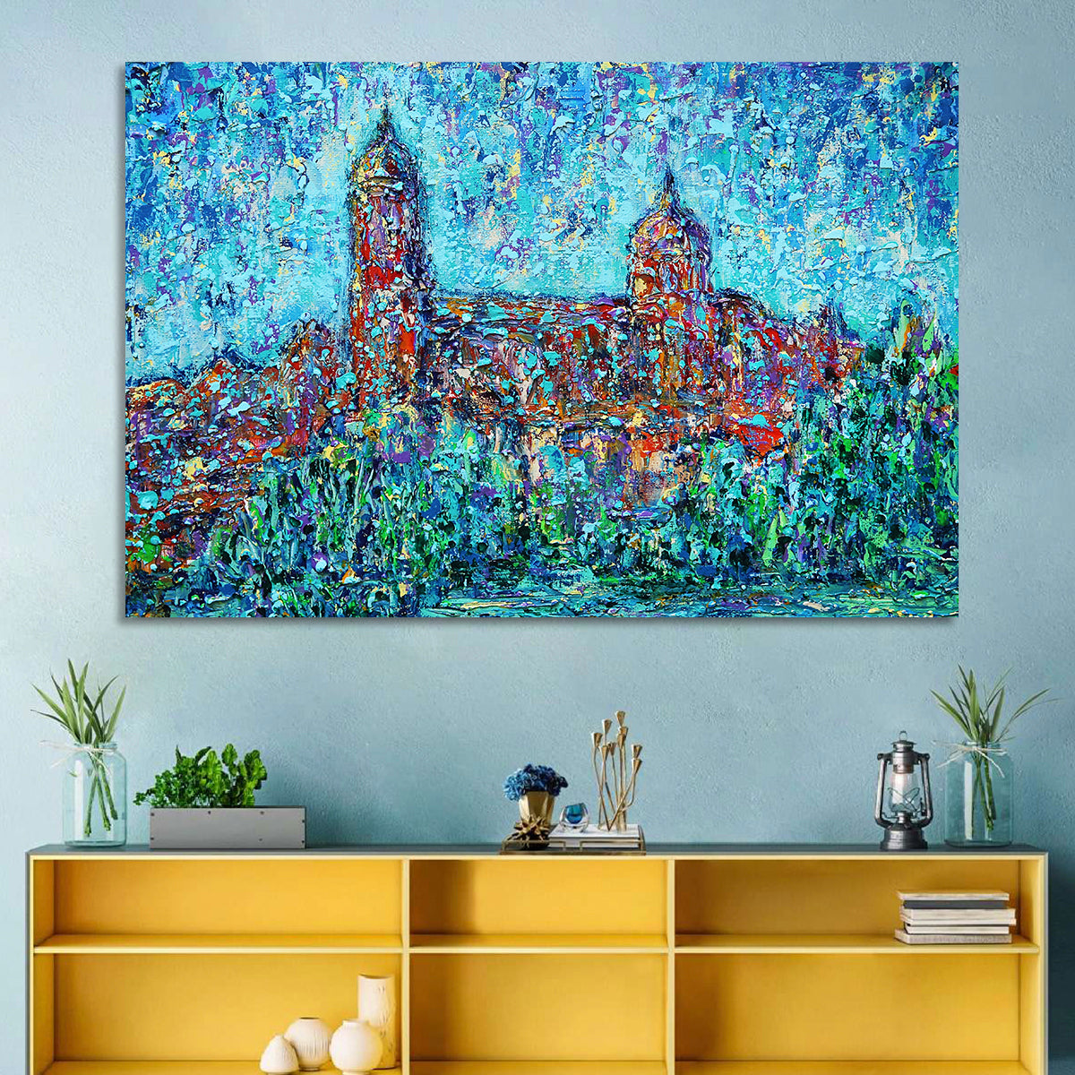 Salamanca Dual Domes Reflection Wall Art in a room, landscape