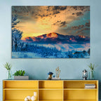 Pikes Peak Golden Sunset Wall Art