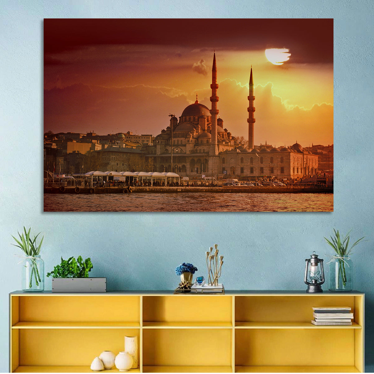 Yeni Cami Golden Hour Wall Art