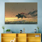 Unstoppable Knight with Red Cape Wall Art