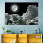 Cloudy Moonlight Wall Art