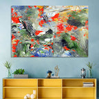 Melting Green Impasto Abstract Wall Art