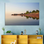 Lake Peipus Sunset with Blue Domes Wall Art