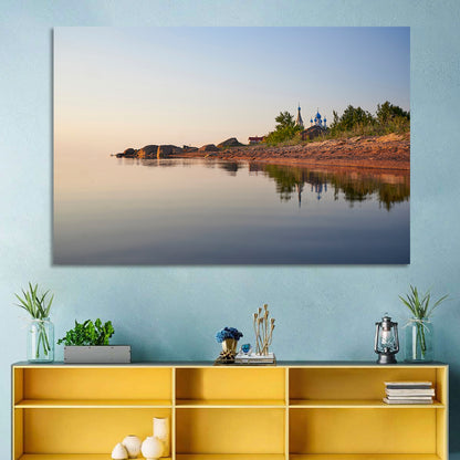 Lake Peipus Sunset with Blue Domes Wall Art