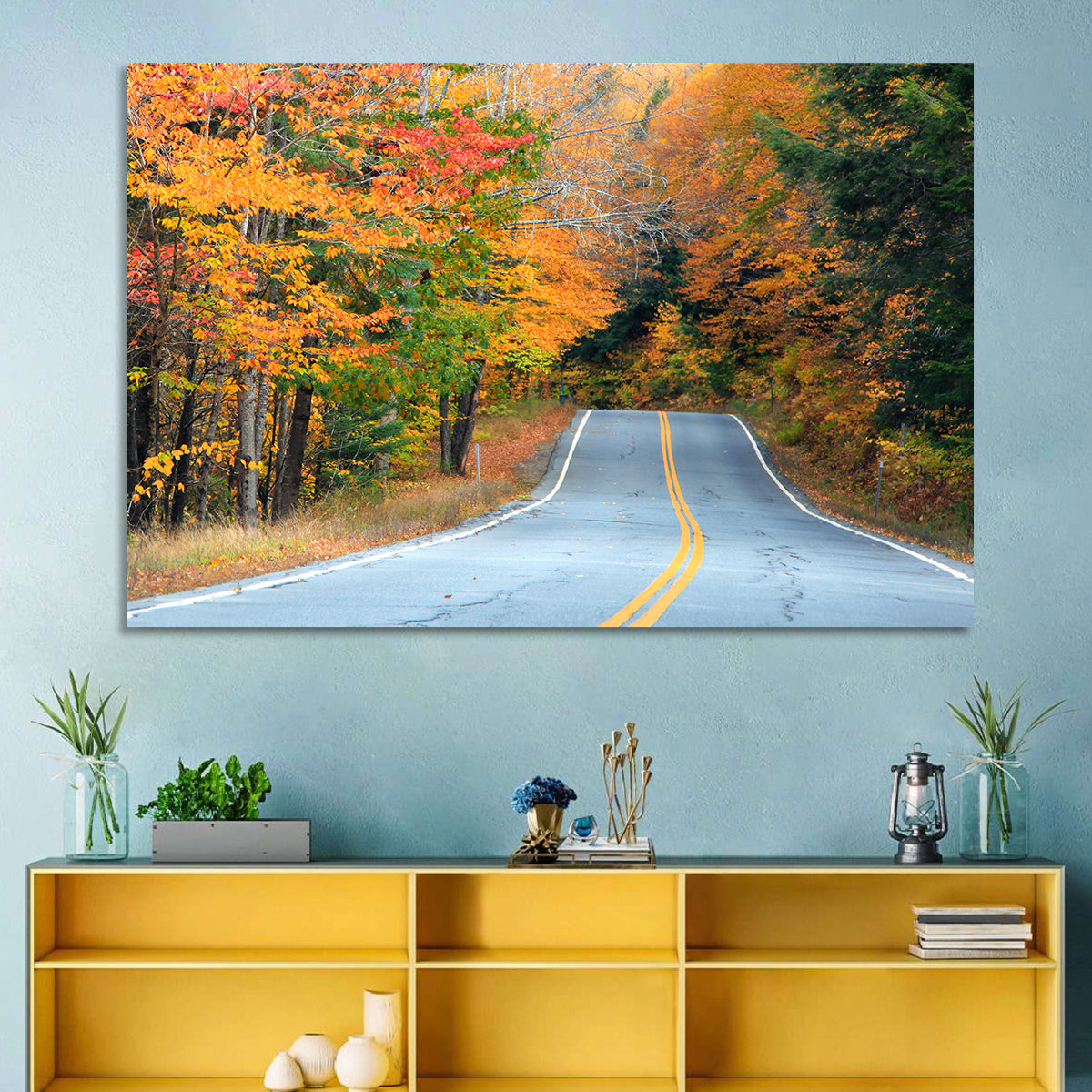 Autumn Road in New Hampshire Wall Art