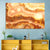 Glowing Gold Abstract Wall Art