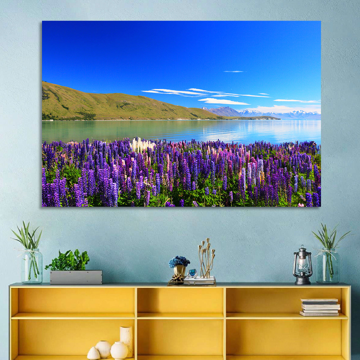 Lake Tekapo Lupine Fields Wall Art