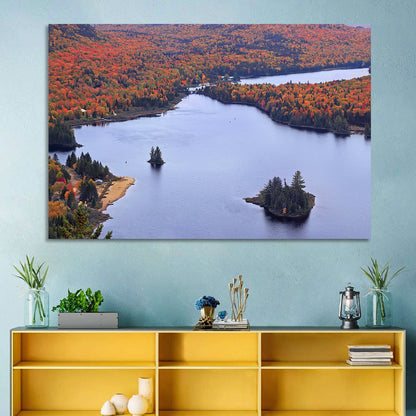 Lake Monroe Aerial with Islands Wall Art