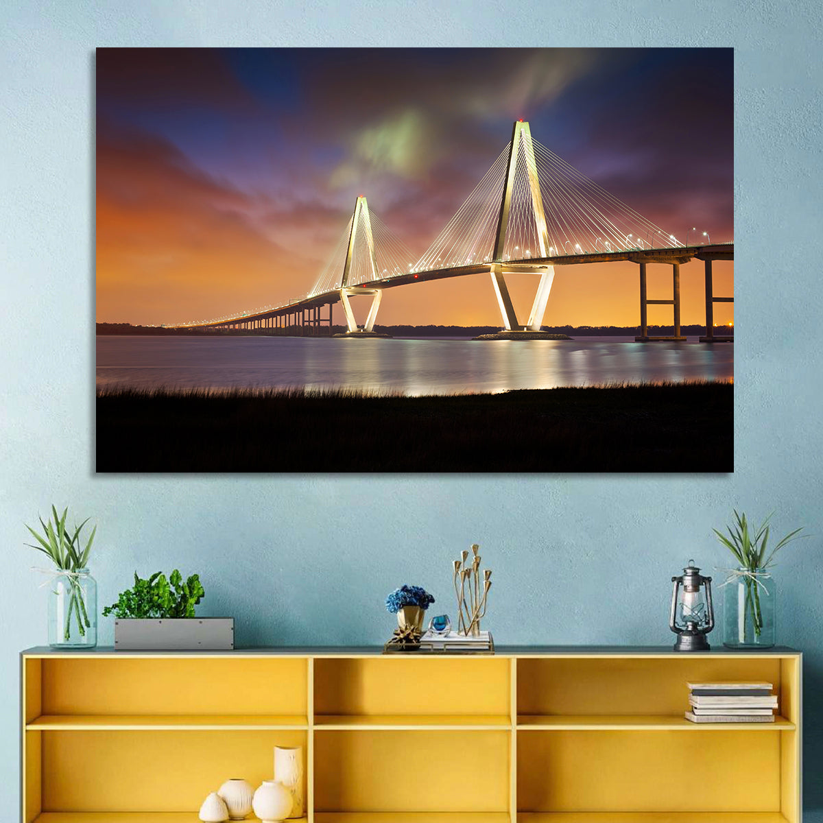 Arthur Ravenel Jr. Bridge at Dusk Wall Art