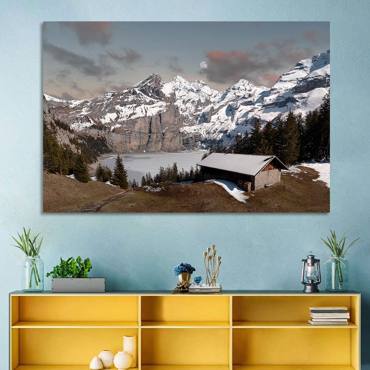 Oeschinensee Winter Landscape Wall Art