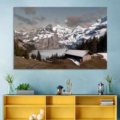 Oeschinensee Winter Landscape Wall Art