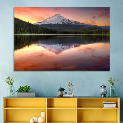 Mount Hood Reflected at Trillium Lake Wall Art