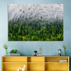 Snowy Dolomites Forest Wall Art