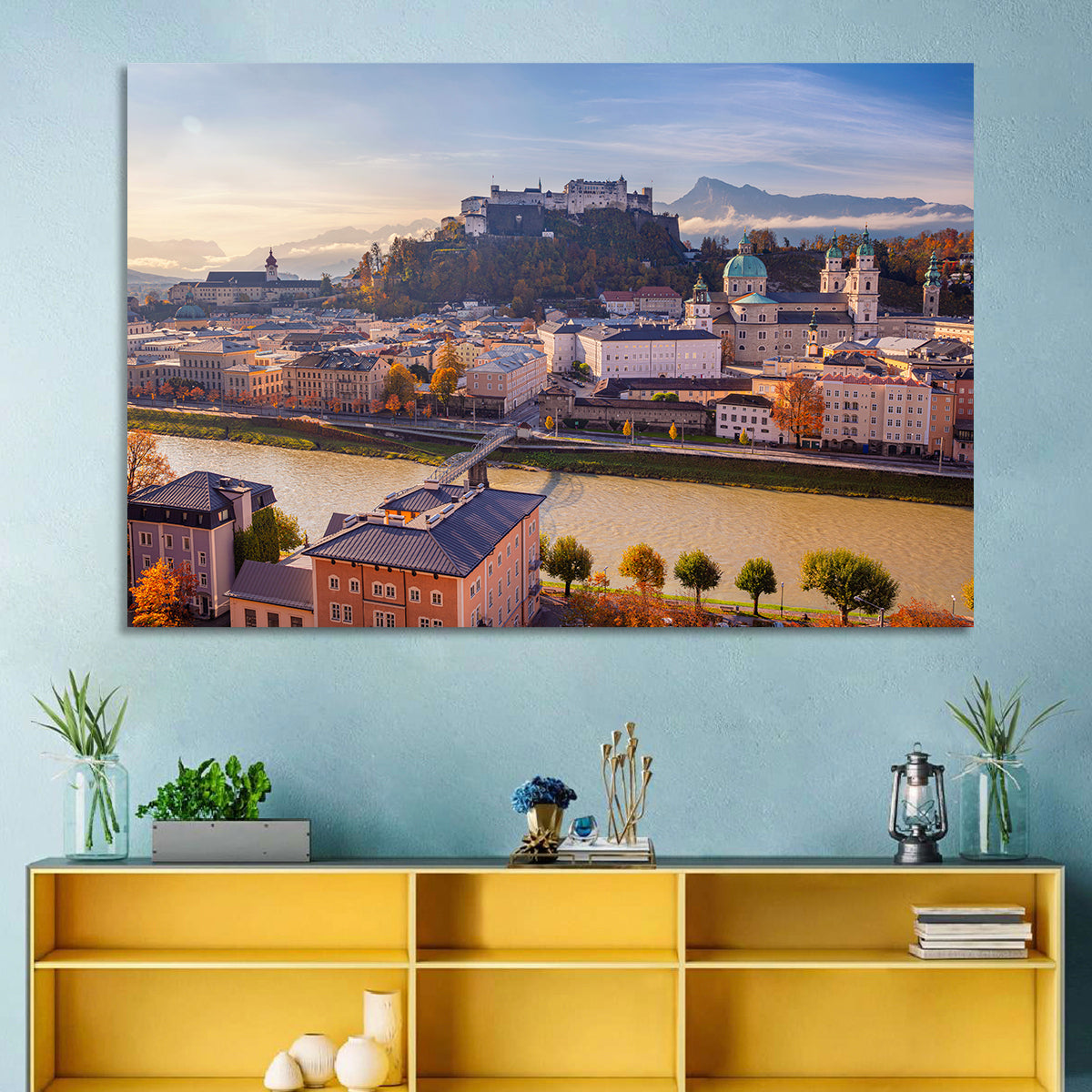 Salzburg Skyline at Golden Hour Wall Art