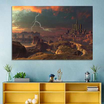 Alien City Storm Wall Art