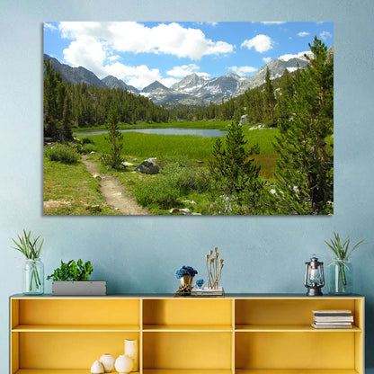 Sierra Nevada Trail to Snow Capped Peaks Wall Art