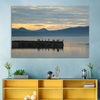 Lake Vrana Pier at Sunset Wall Art