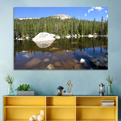 Colorado Forest Lake Reflection Wall Art