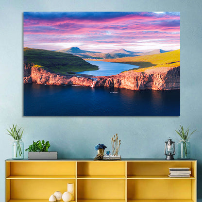 Sørvágsvatn Sunset Wall Art