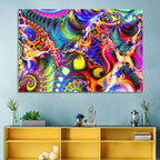 Chromatic Fractal Swirls Wall Art
