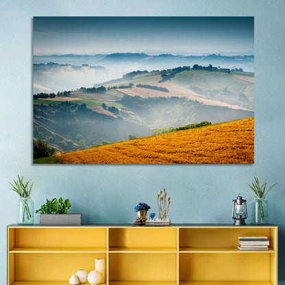 Morning Mist Over Tuscany Wall Art
