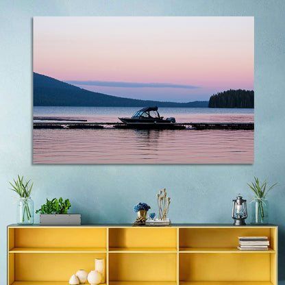 Odell Lake Dock at Twilight Wall Art