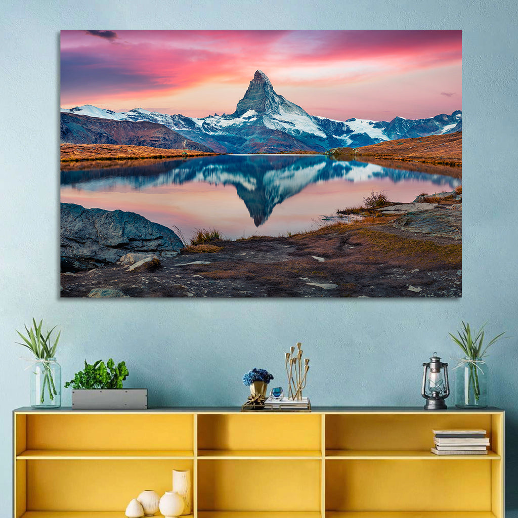 Matterhorn Reflection at Stellisee Wall Art