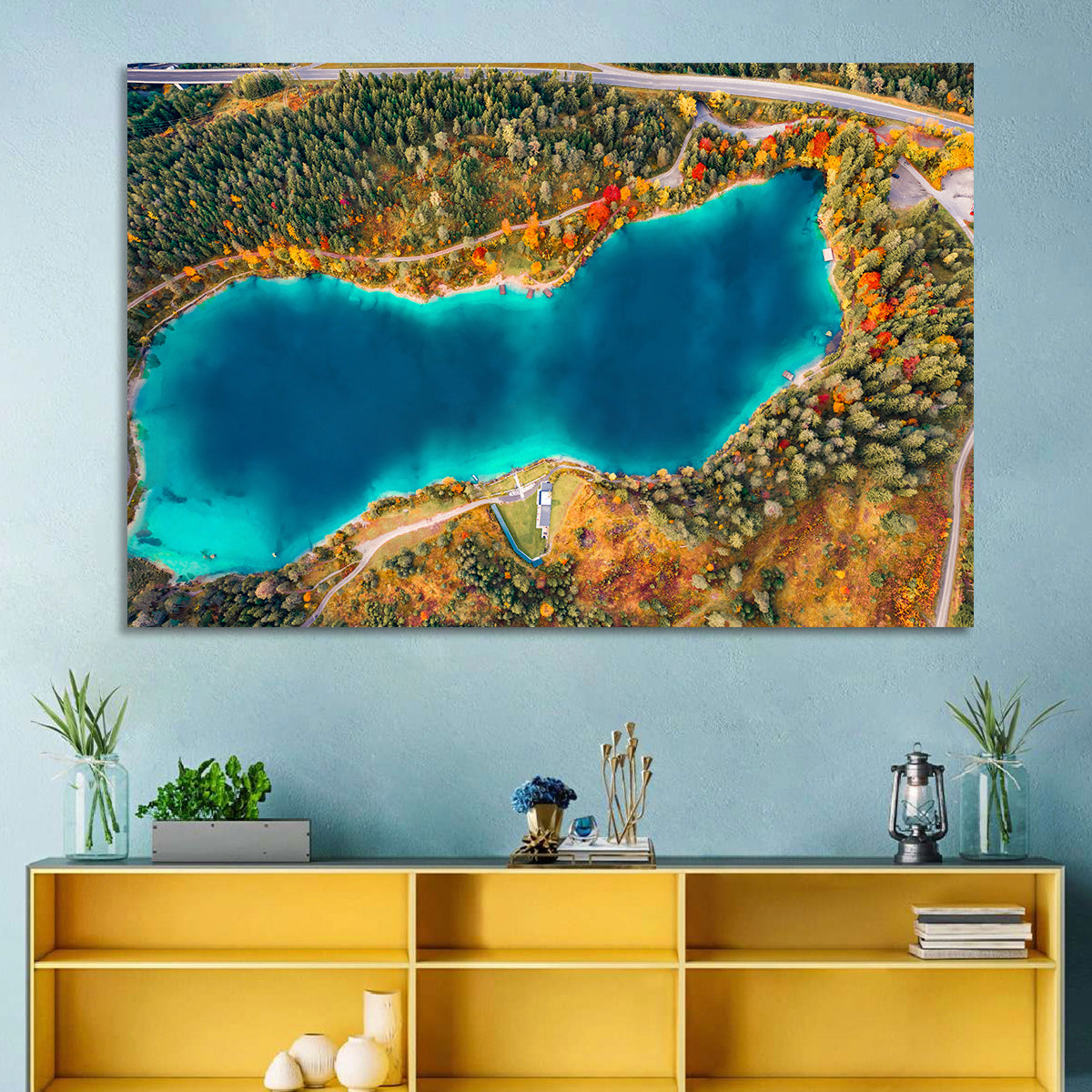 Urisee Lake Wall Art in a room, landscape