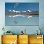 Moon Over Mt Cook and Lake Pukaki Wall Art