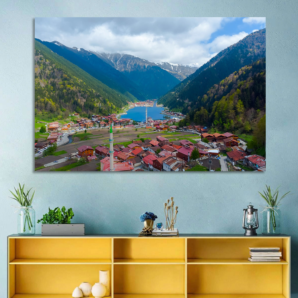 Uzungöl Village Lake View Wall Art