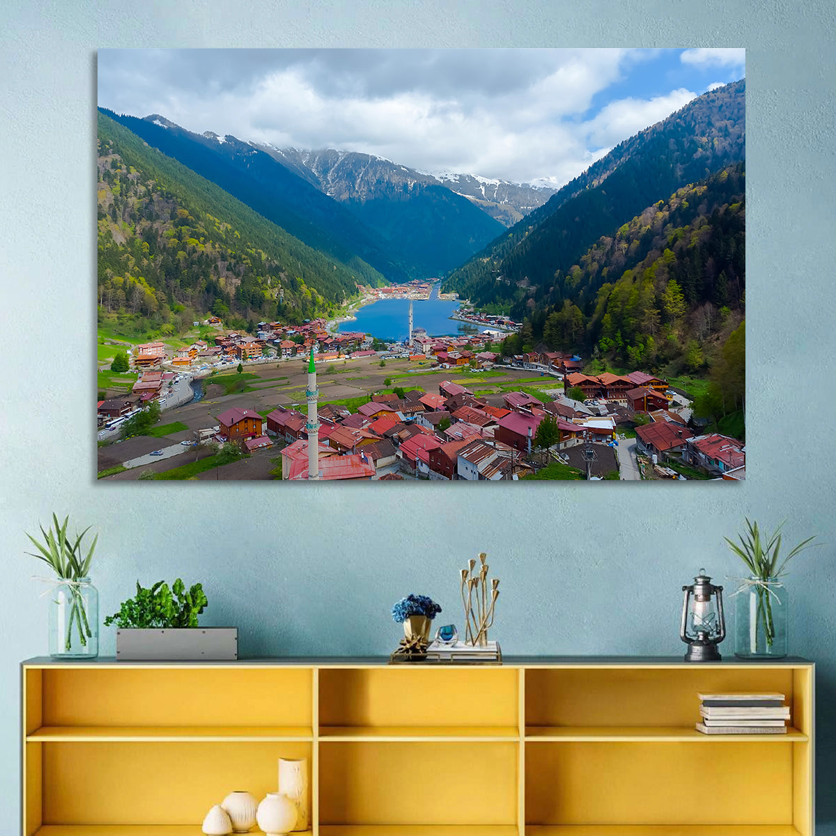 Uzungöl Village Lake View Wall Art