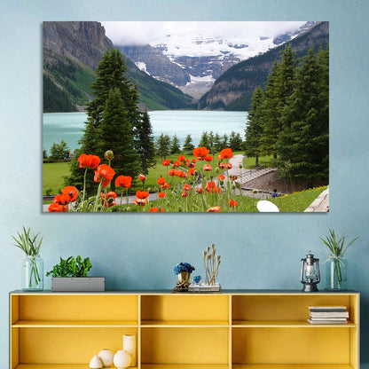 Lake Louise Poppies Wall Art